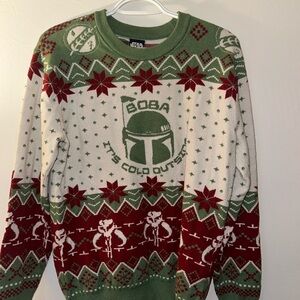 Star Wars Boba Fett Festive Sweater - Green and Red